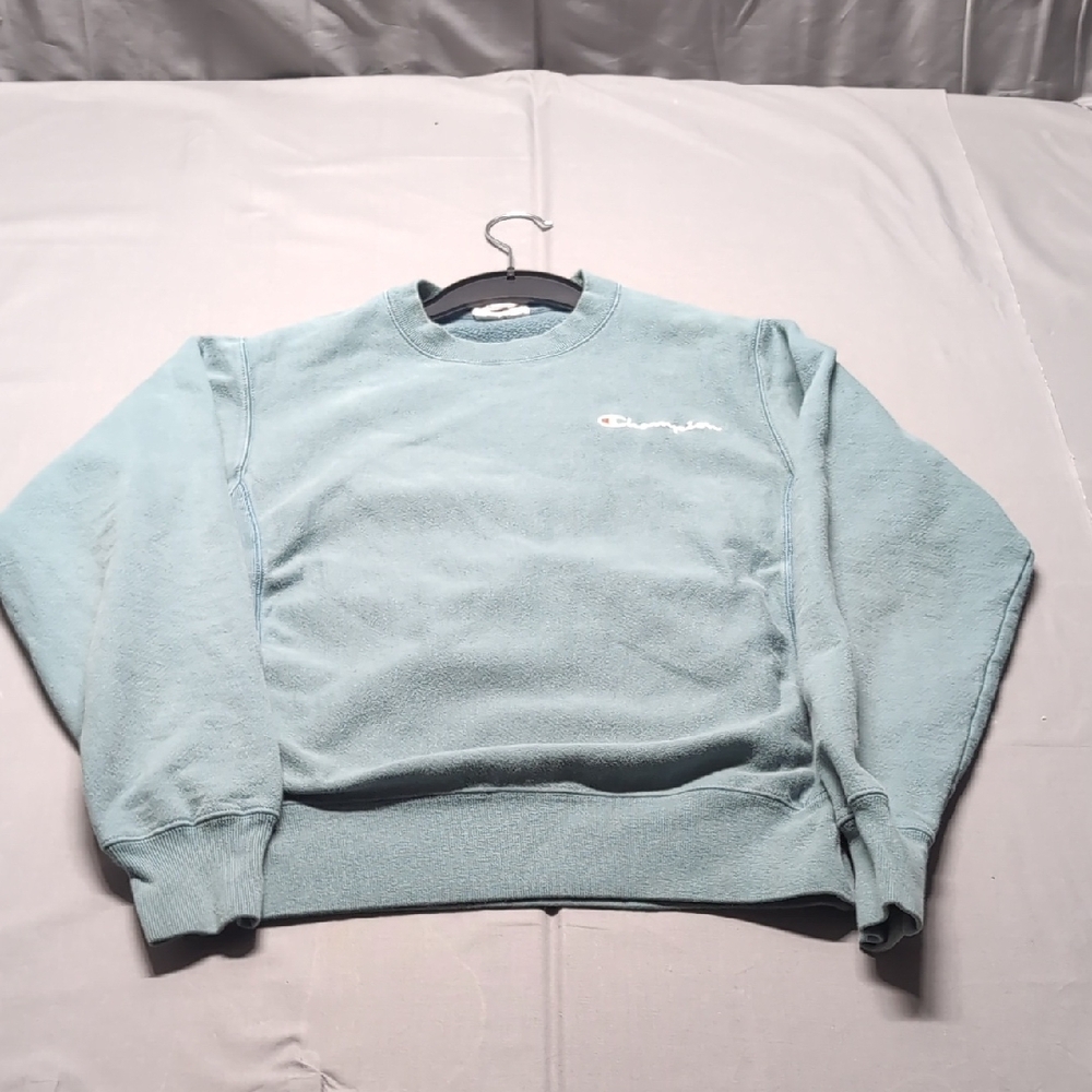Champion Reverse Weave Sweatshirt Mens Small Light Blue GF70 Crewneck Pullover